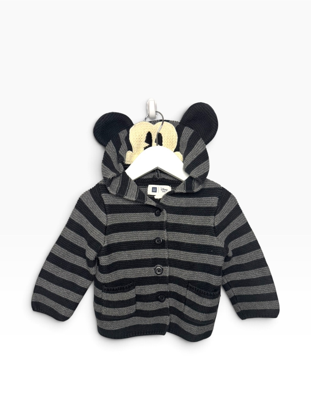 ⭐️ 5/$30 Gap Kids Disney Mickey Mouse Knit Sweater size 12-18M